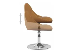 Sillas de comedor giratorias 2 unidades terciopelo marrón