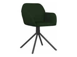 Sillas de comedor giratorias 2 unidades terciopelo verde oscuro