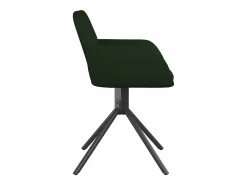 Sillas de comedor giratorias 2 unidades terciopelo verde oscuro