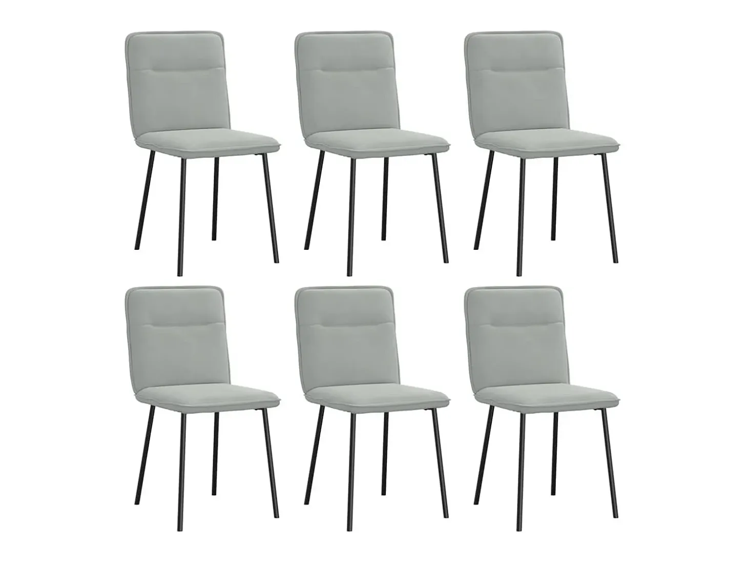 Sillas de comedor giratorias 6 unidades terciopelo gris claro