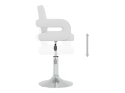 Sillas de comedor giratorias 6 unidades de cuero sintético blanco
