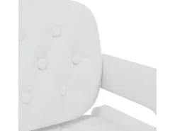 Sillas de comedor giratorias 6 unidades de cuero sintético blanco