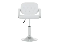 Sillas de comedor giratorias 6 unidades de cuero sintético blanco