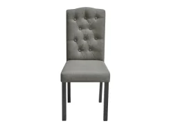 Sillas de comedor giratorias 4 unidades tela gris