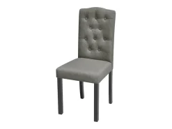 Sillas de comedor giratorias 4 unidades tela gris