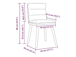 Sillas de comedor giratorias 6 unidades tela negras