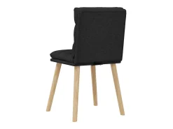 Sillas de comedor giratorias 6 unidades tela negras