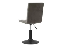 Sillas de comedor giratorias 6 unidades terciopelo gris oscuro