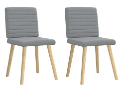 Sillas de comedor giratorias 2 unidades tela gris claro