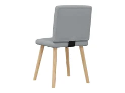 Sillas de comedor giratorias 2 unidades tela gris claro
