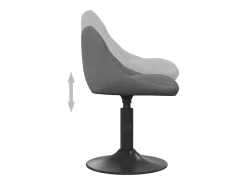 Sillas de comedor giratorias 4 unidades terciopelo gris oscuro
