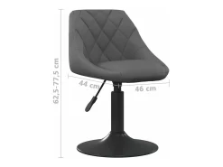 Sillas de comedor giratorias 4 unidades terciopelo gris oscuro