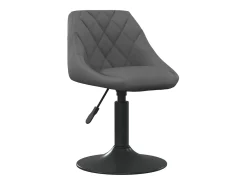 Sillas de comedor giratorias 4 unidades terciopelo gris oscuro