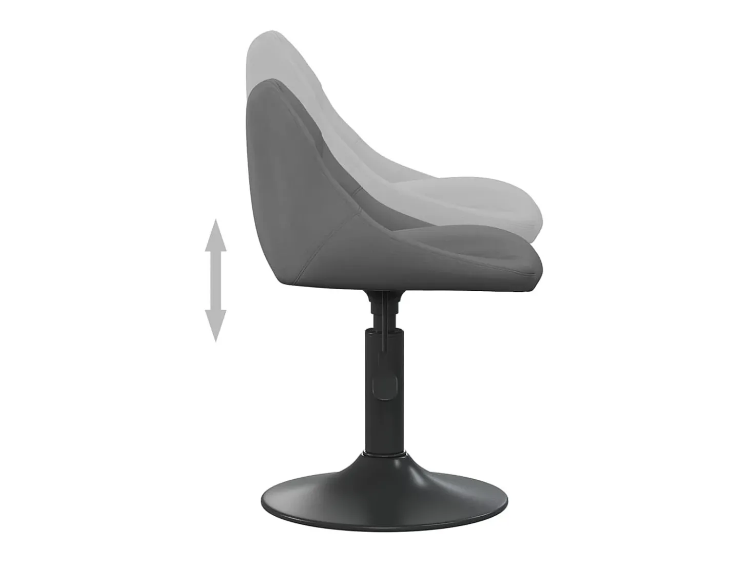 Sillas de comedor giratorias 4 unidades terciopelo gris oscuro