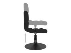 Sillas de comedor giratorias 6 unidades terciopelo negro