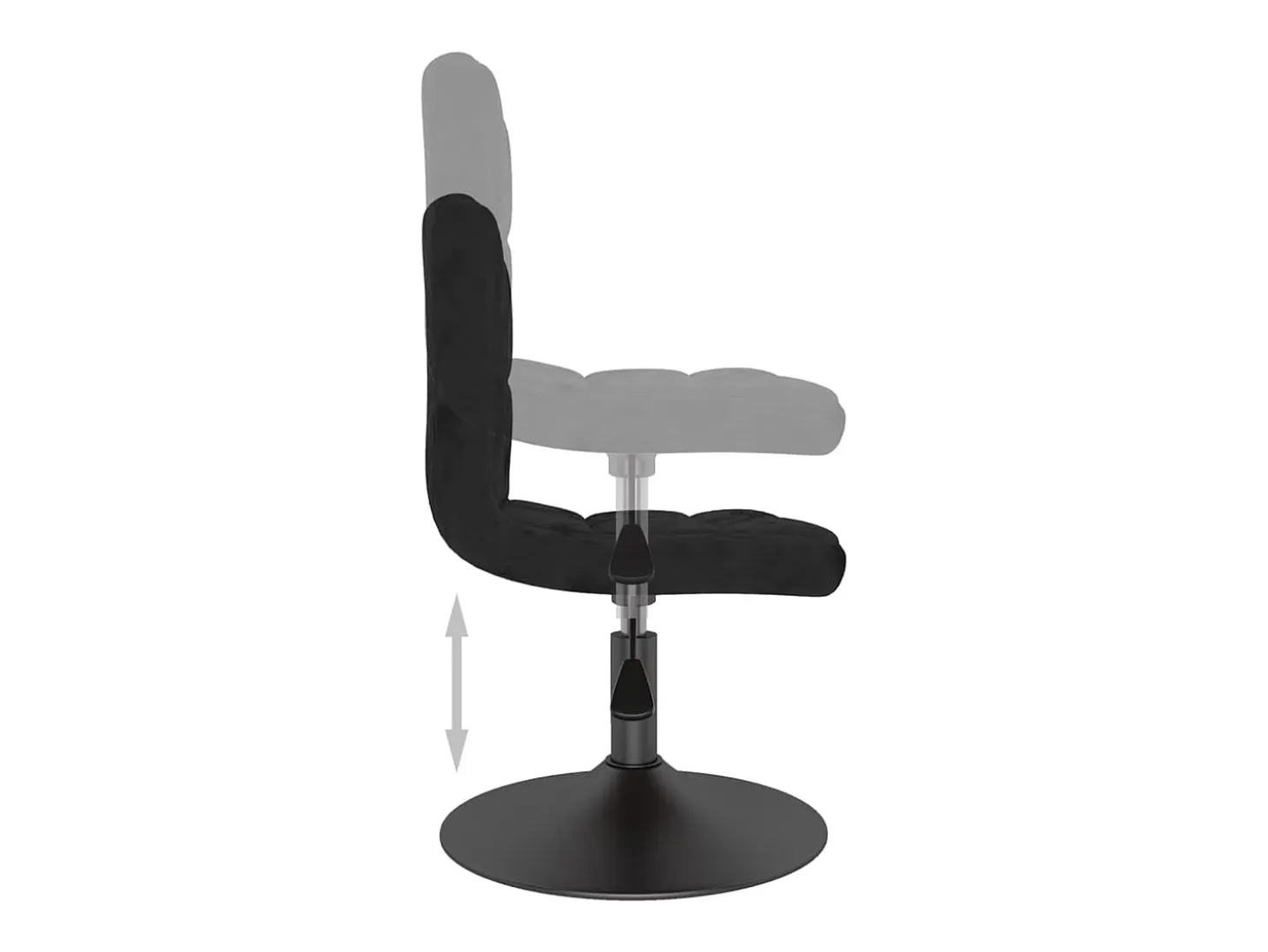 Sillas de comedor giratorias 6 unidades terciopelo negro