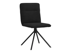 Sillas de comedor giratorias 6 unidades tela negras