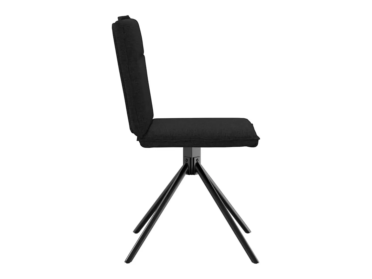 Sillas de comedor giratorias 6 unidades tela negras
