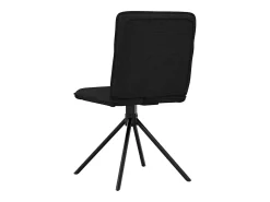 Sillas de comedor giratorias 6 unidades tela negras