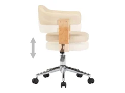 Sillas de comedor giratorias 4 unidades cuero sintético color crema