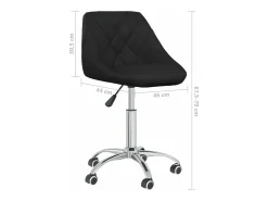 Sillas de comedor giratorias 2 unidades cuero sintético negro