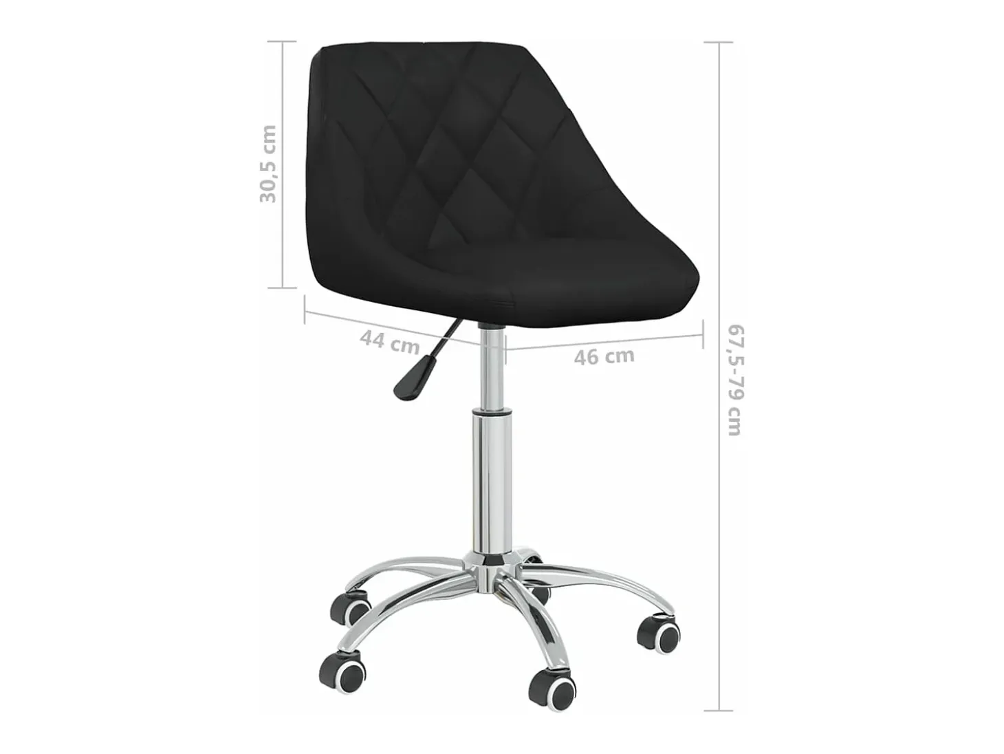 Sillas de comedor giratorias 2 unidades cuero sintético negro