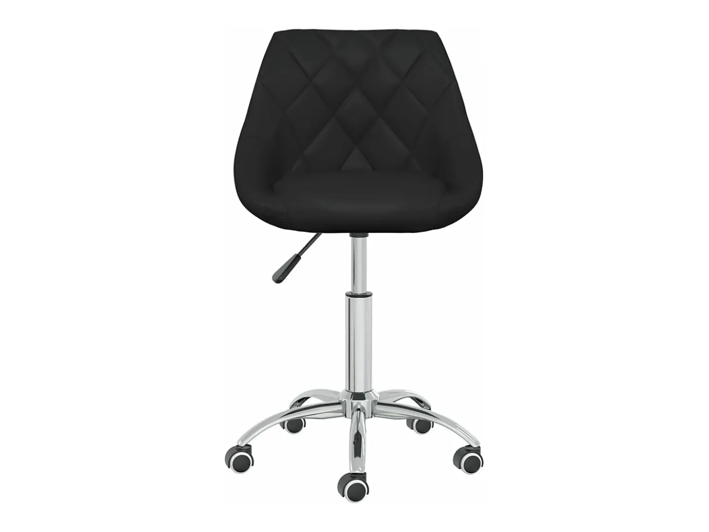 Sillas de comedor giratorias 2 unidades cuero sintético negro