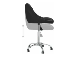 Sillas de comedor giratorias 2 unidades cuero sintético negro