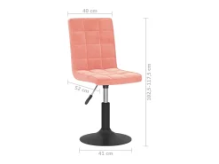Sillas de comedor giratorias 4 unidades de terciopelo rosa