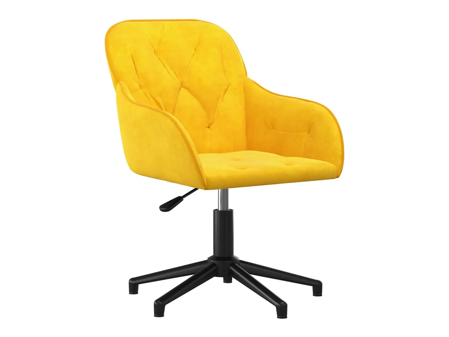 Sillas de comedor giratorias 2 unidades terciopelo amarillo