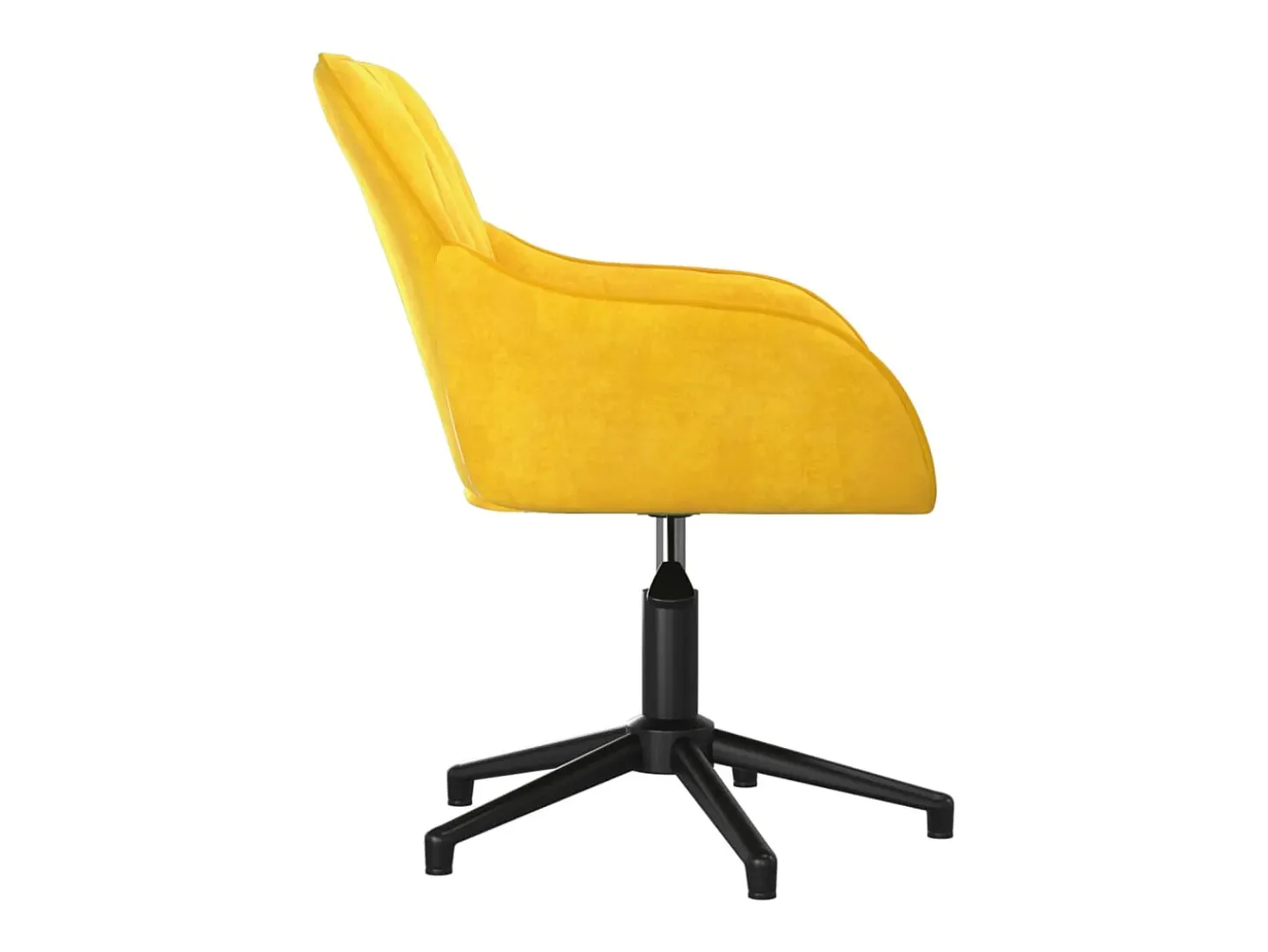 Sillas de comedor giratorias 2 unidades terciopelo amarillo