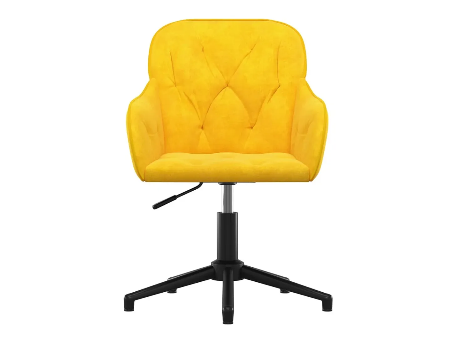 Sillas de comedor giratorias 2 unidades terciopelo amarillo