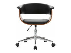 Sillas de comedor giratorias 6 unidades cuero sintético negro
