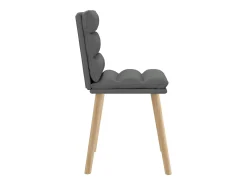 Sillas de comedor giratorias 4 unidades tela gris oscuro