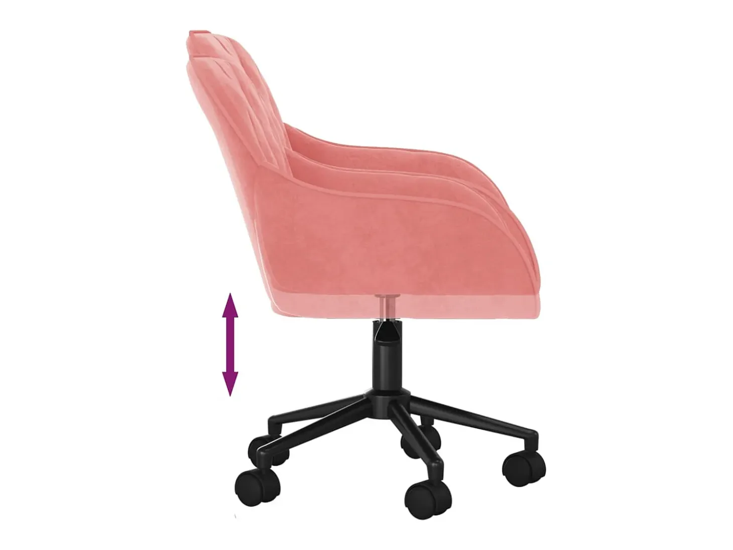 Sillas de comedor giratorias 2 unidades terciopelo rosa