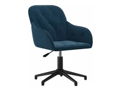 Sillas de comedor giratorias 2 unidades terciopelo azul