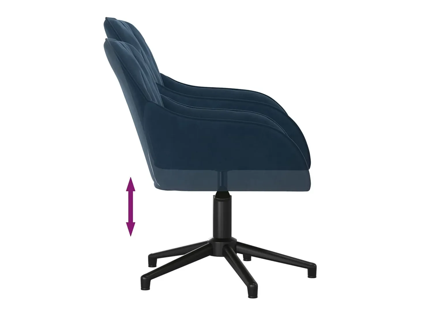 Sillas de comedor giratorias 2 unidades terciopelo azul