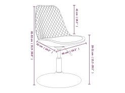 Sillas de comedor giratorias 4 unidades de terciopelo rosa