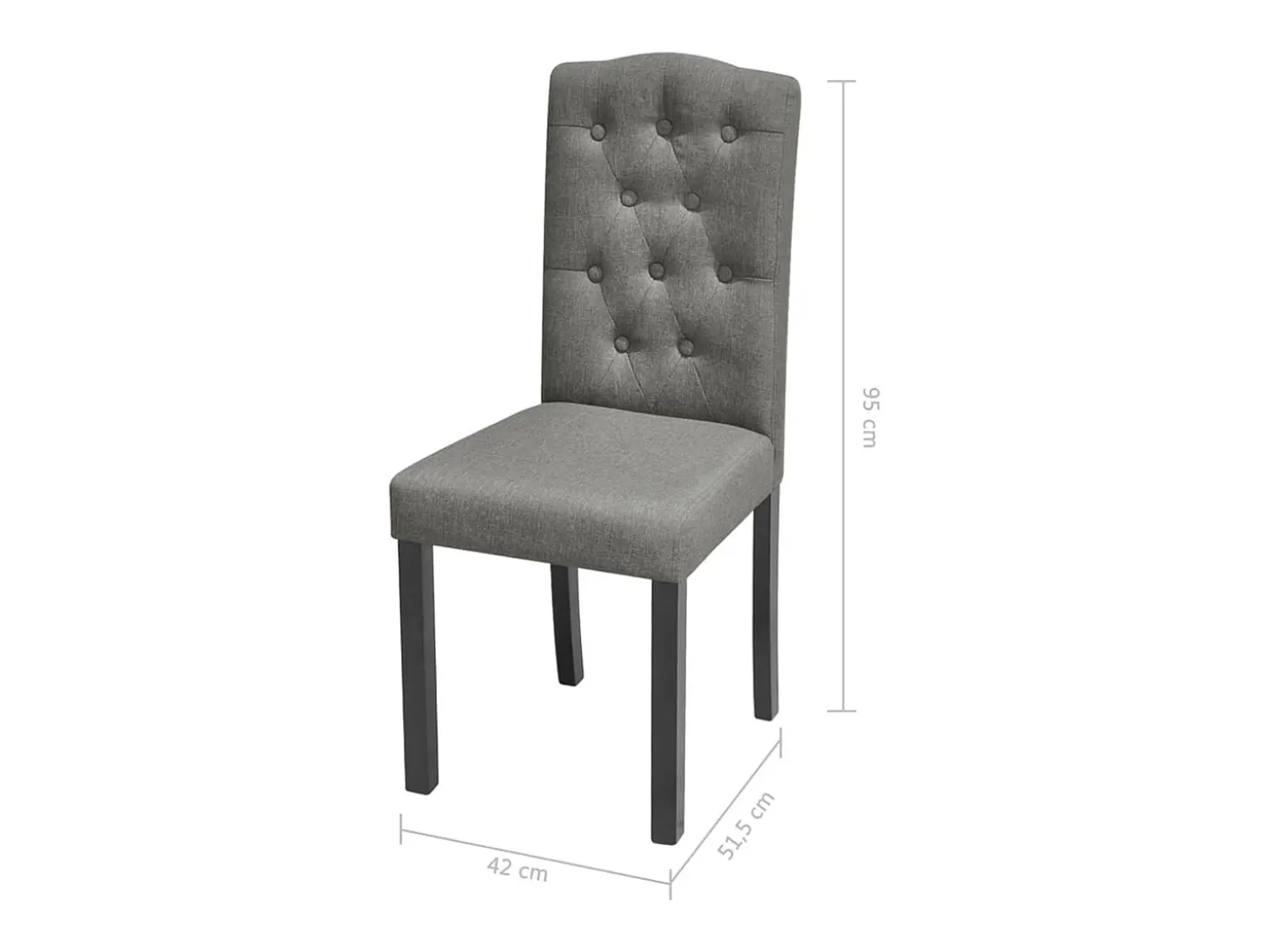 Sillas de comedor giratorias 4 unidades tela gris