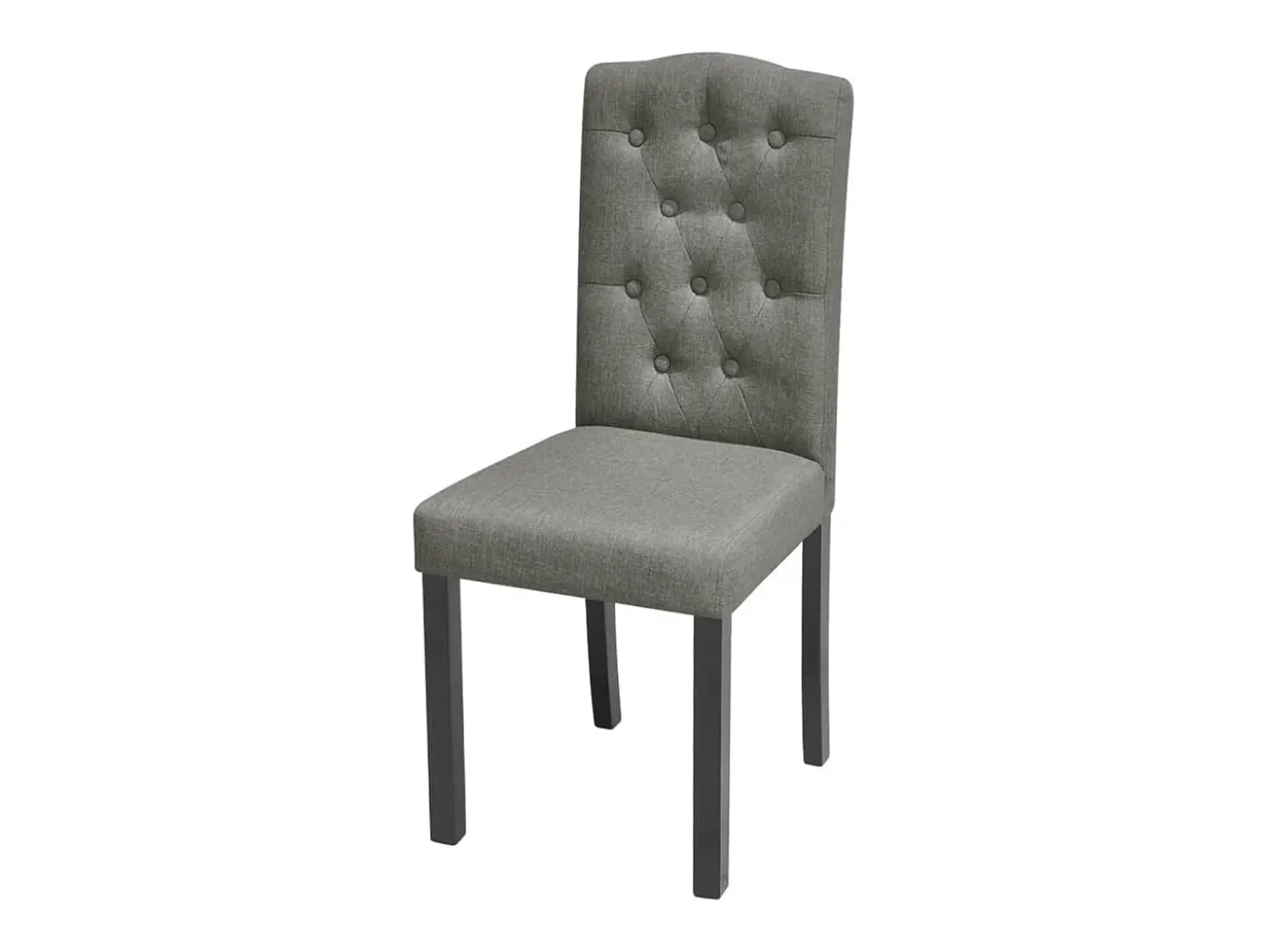 Sillas de comedor giratorias 4 unidades tela gris