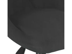 Sillas de comedor giratorias 2 unidades terciopelo negro