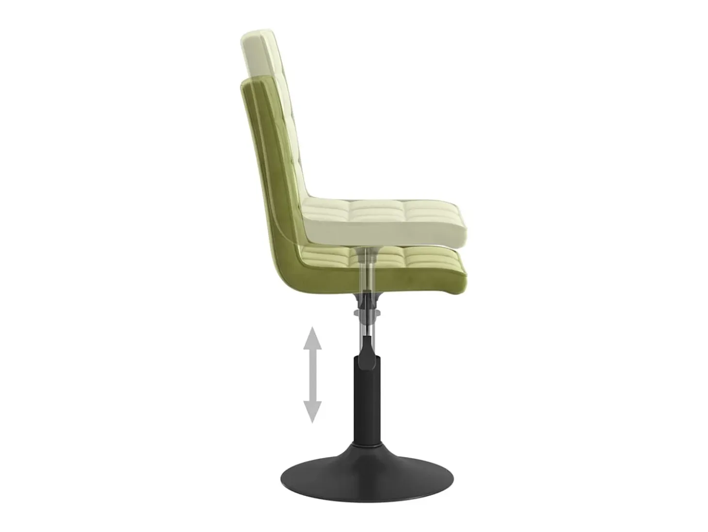 Sillas de comedor giratorias 4 uds de terciopelo verde claro