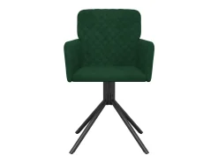Sillas de comedor giratorias 2 unidades terciopelo verde oscuro