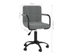 Sillas de comedor giratorias 4 unidades terciopelo gris oscuro