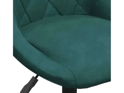 Sillas de comedor giratorias 4 uds terciopelo verde oscuro