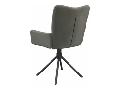 Sillas de comedor giratorias 2 unidades terciopelo gris oscuro
