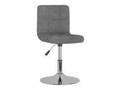 Sillas de comedor giratorias 6 unidades tela gris claro