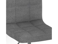 Sillas de comedor giratorias 6 unidades tela gris claro