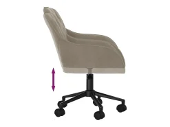 Sillas de comedor giratorias 2 unidades de terciopelo gris claro
