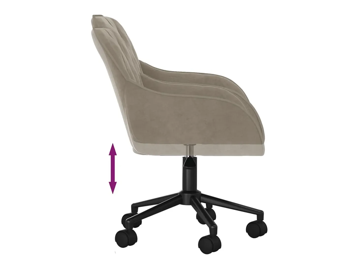 Sillas de comedor giratorias 2 unidades de terciopelo gris claro